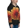 thumbnail image 5 of Picia Orange Dalia for Boys Fashion Full-zip Hoodies & Sweatshirts with Kangaroo Pocket,Zip-up Hooded Sweatshirt for Kid, Moisture Wicking & Breathable-Medium, 5 of 6