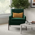 thumbnail image 2 of Allora Mid-Century Modern Tight Back Velvet Lounge Chair in Green, 2 of 7