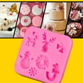 thumbnail image 6 of Christmas Silicone Molds Snowflake Molds Xmas Fondant Chocolate Candy Cake Molds Christmas Snowman Tree Snowflake Holly Leaves Santa Claus Baking Molds for Party Cake Decor(Pink,3.5x2x0.4"), 6 of 8