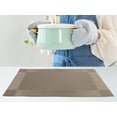thumbnail image 5 of REGALWOVEN Placemats Set of 8, Vinyl  Placemats for Kitchen Dining Table Decor Washable Heat Resistant Table Placemats Wipeable Table Mat Brown 18*12in, 5 of 7