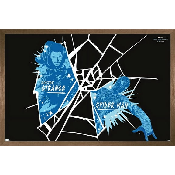Marvel Spider-Man: No Way Home - Web Wall Poster, 22.375" x 34" Framed