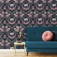 thumbnail image 2 of Botanical Trellis Navy and Pink Wallpaper, 2 of 4