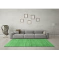 thumbnail image 3 of Ahgly Company Indoor Round Solid Emerald Green Modern Area Rugs, 4' Round, 3 of 4