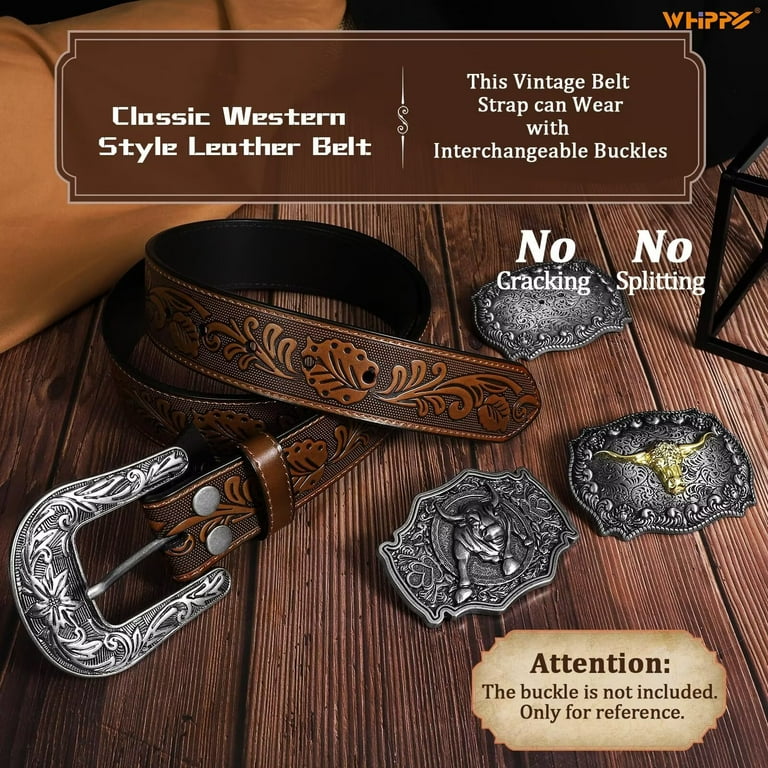 WHIPPY Western Belts for Men Women without Buckle Cowboy  display picture 3