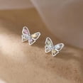 thumbnail image 2 of Pendientes de mariposa Pendientes de hada de moda para mujer Pendientes de diseño de luz simple Sense, 2 of 6