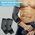 thumbnail image 3 of Huanledash 1Pc Elbow Compression Sleeve with Fastener Tape High Elastic Breathable Pain Relief Weightlifting Sports Tennis Elbow Brace, 3 of 7