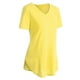 thumbnail image 4 of La nueva manga del cortocircuito del cuello del color sólido V de la camiseta de las mujeres de Irfora Camiseta mujer, 4 of 7
