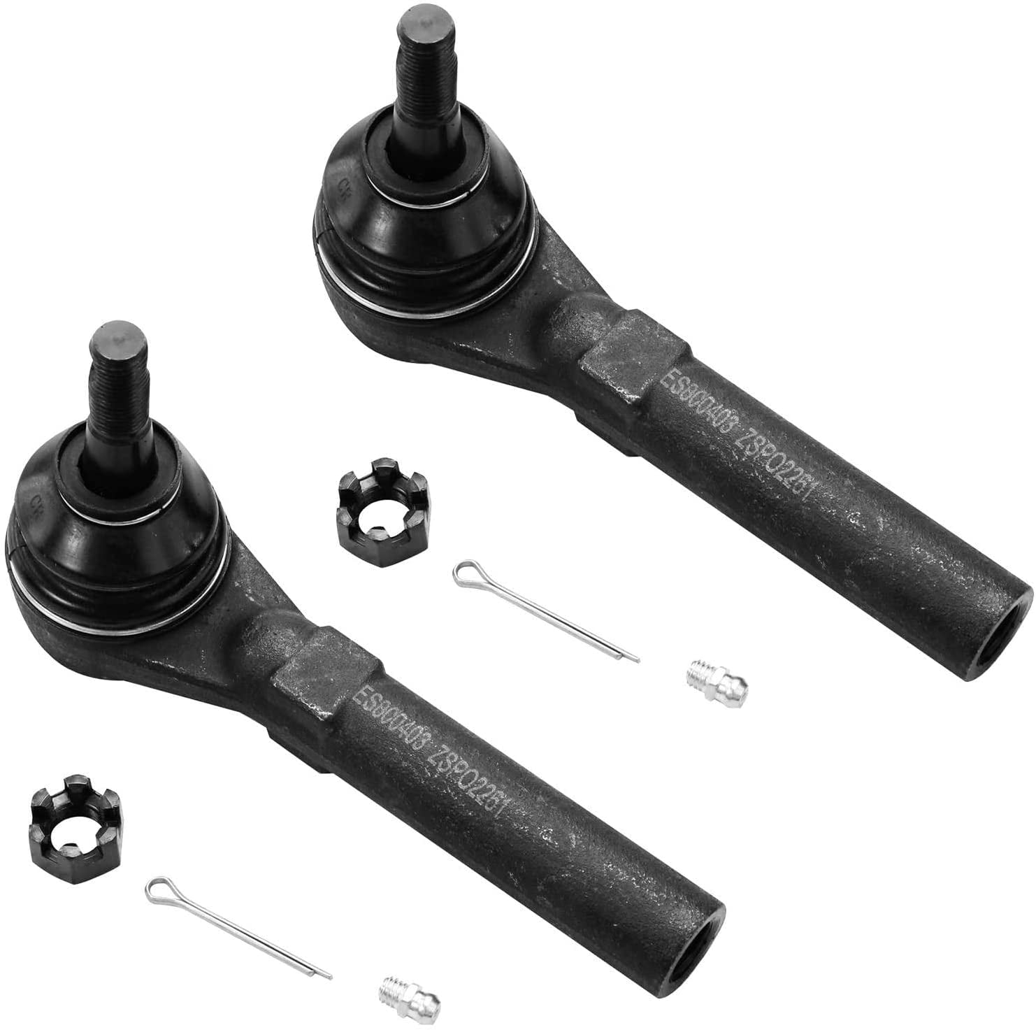 Detroit Axle - Front 4pc Tie Rods for 2008-2010 Town & Country Dodge Grand Caravan, 2009-2011 VW Routan, 4 Outer and Inner Tie Rod Ends Replacement