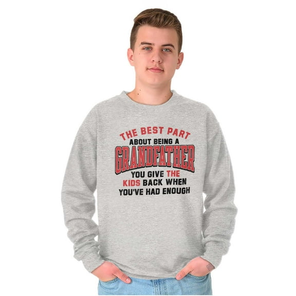 Grandpa's Had Enough Grandfather Joke Men's Big & Tall Crewneck Sweatshirt Brisco Brands 2X