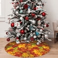 thumbnail image 5 of Pofeuu Vintage maple leaf autumn Print Christmas Tree Skirt, Merry Christmas Skirt Xmas Tree Ornaments for Xmas Holiday Party Decorations-30", 5 of 7