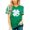 Green, variant on ZZwxWA St Patricks Day T-Shirt Christmas Tree Reindeer Pattern T-Shirt Heart Print Plaid Short-Sleeved T-Shirt