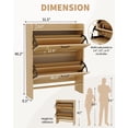 thumbnail image 3 of Yeshouse Zapatero con 3 cajones abatibles, zapatero de madera con estante ajustable, zapatero para entrada, zapatero oculto para pasillo y sala de estar, 3 of 7