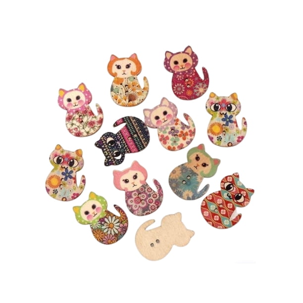 Botones de animales mixtos Billuyoard 50PCS para artesanías de colección DIY