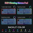 thumbnail image 5 of Dark Blue Irregular Wireless Charging RGB Gaming Mouse Pad Large Keyboard Mat Rubber Base 13 Light Modes, 5 of 6