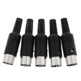 thumbnail image 2 of Rushawy 2xDIN Mini Pin Male Plug Audio Jack Connector for Keyboard/Mouse DIY 8 Pin 2 Pcs, 2 of 9