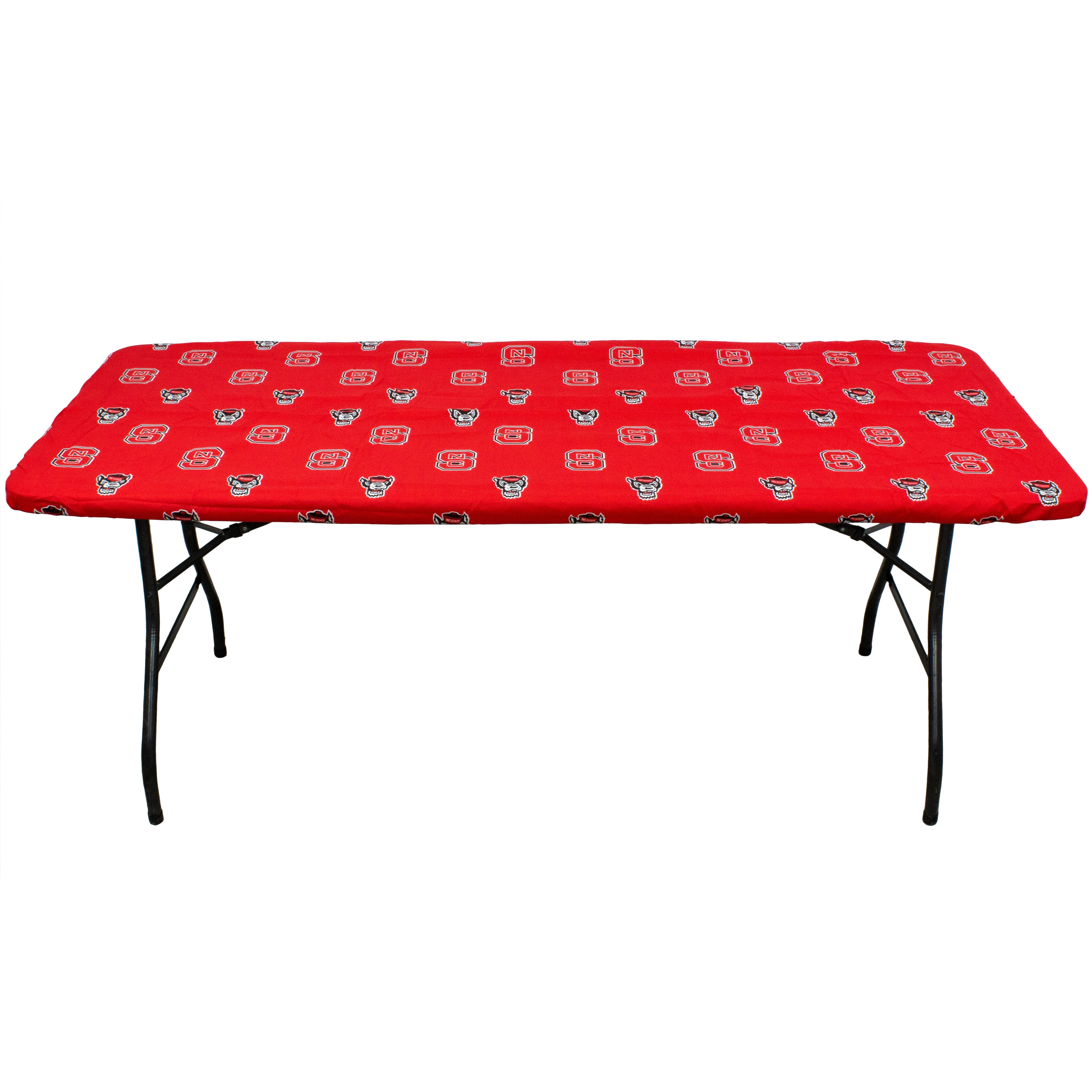 College Covers North Carolina State Wolfpack Tailgate Fitted Tablecloth, 72" x 30", 6 ft Table Cover
