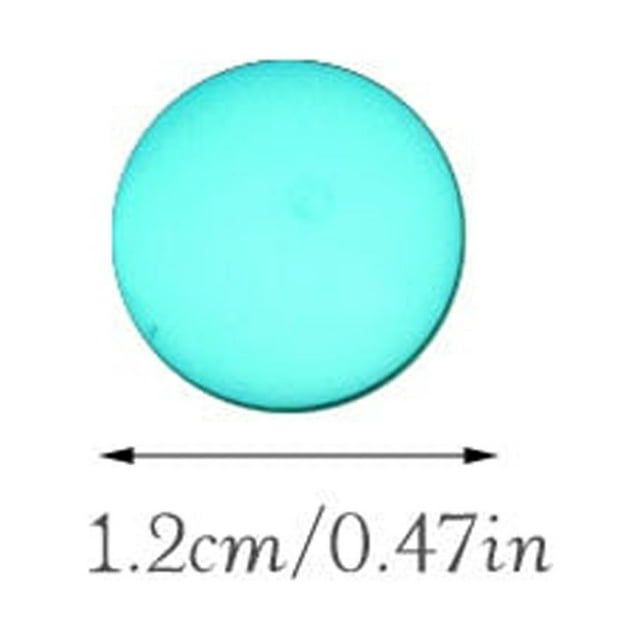 30 Pièces Boule Ronde Perles de Polissage Espaceur Perle Multi-Tailles Accessoires Bijoux Fournitures Ensemble Collier Boucles d'Oreilles Résultats Bleu Vert Lumière 12mm