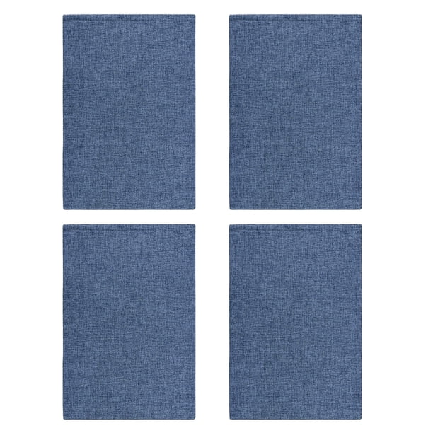 Billuyoard 4 piezas de manteles individuales de lino de doble capa para de comedor, vajilla antideslizante lavable, taza, cubiertos, mantel Type3 NO3