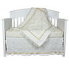 The Peanut Shell Crib Bedding Set - White, Ivory and Gold - Juliet Baby Girl Crib Bedding 4 Piece Collection