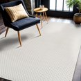 thumbnail image 3 of CAMILSON Micro Loop High-Low Pile Stain Resistant Indoor Area Rugs Solid-White 6x9, 3 of 8