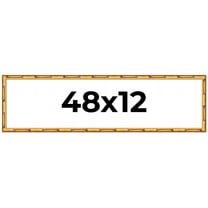 48x12 Frame Gold Bamboo Solid Wood Picture Frame | 1 Inch Moulding Width | Interior Frame Depth