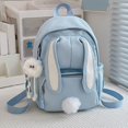 thumbnail image 2 of Fgnfyis Backpack for Girls Lightweight Cute Bunny Ear Design School Daypack for Middle Schoolers and Outdoor Adventures Preschool Backpack Blue, 2 of 7