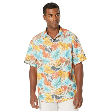 Tommy Bahama Coconut Point Fronds Mosaic Camp Shirt (Color: Breeze ...