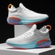thumbnail image 2 of Zapatillas de deporte con cojín de aire para hombre y mujer, tenis masculinos, ligeros, transpirables, cómodos, de malla, para caminar, color blanco, 2 of 5