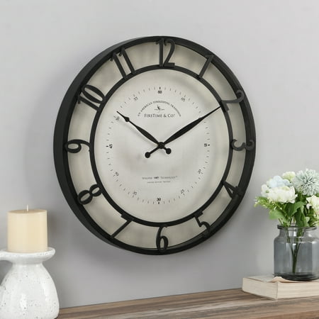 FirsTime & Co. Bronze Kensington Whisper Wall Clock Traditional Analog 18 x 2 x 18 in