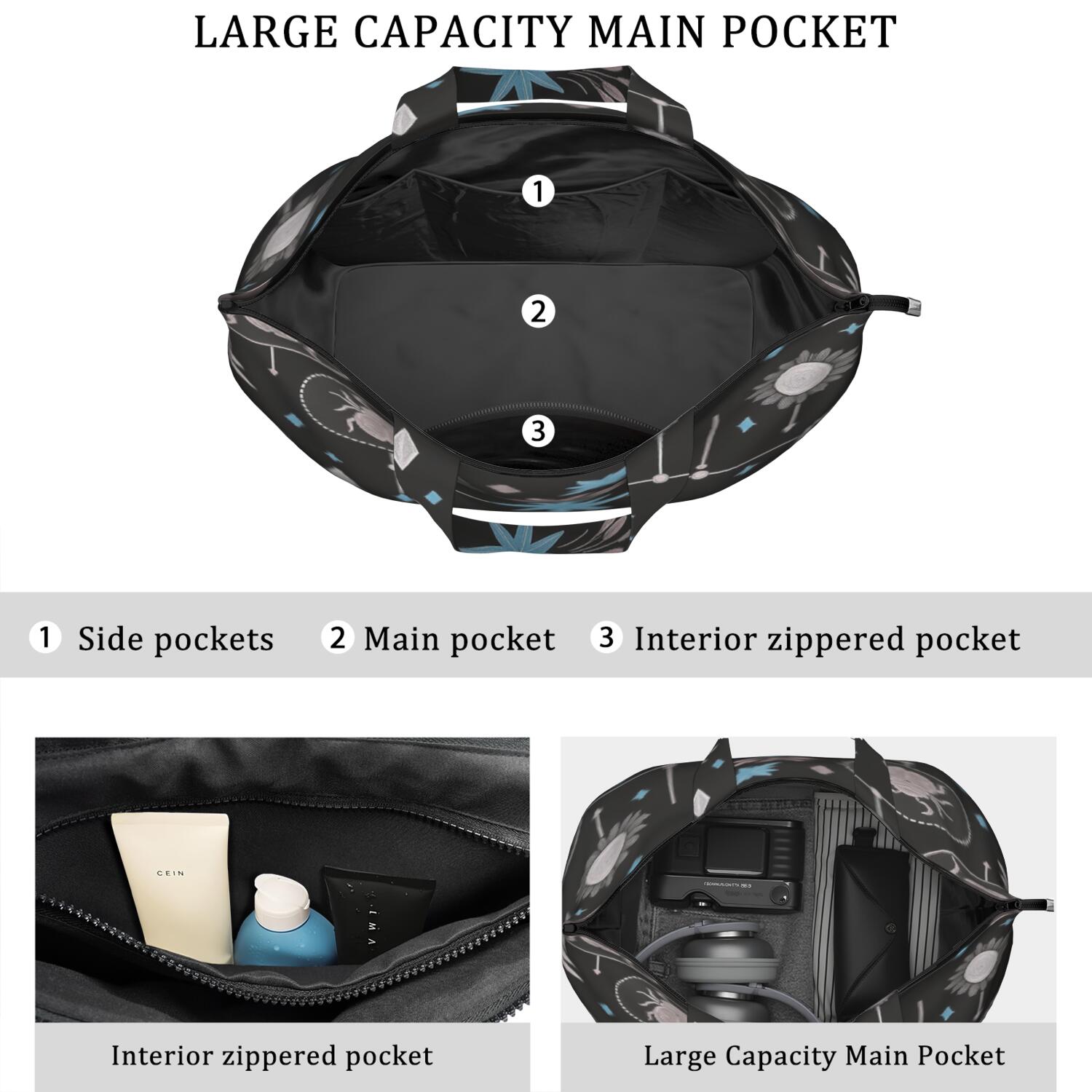 Weekender Bag Gothic Butterfly Moon Overnight Duffel Carry-On Tote Bag Fit . Inch Laptop Computer Gym Duffle for Gym Sessions Yoga Classes