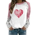 thumbnail image 2 of Bjutir Valentines Day Women Tops Casual Love Printed Round Neck Long Sleeved Sweatshirt (Style 1), 2 of 4