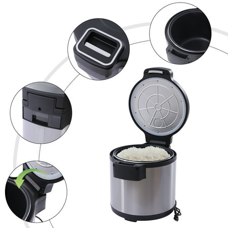 

Miumaeov Dual Temperature Control Rice Warmer with Non-stick Inner Pot Four-dimensional Insulation Commercial Electric Rice Warmer for Restaurant (19L/20QT)