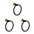 thumbnail image 4 of pitrice Towel Ring Fixing Rings Hanging Rack Convenient Towels Hangers for Indoor Use Hanger Stand for Home Bathroom Kitchen Use Black gold 3Set, 4 of 6