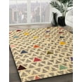 thumbnail image 2 of Ahgly Company Indoor Rectangle Abstract Brown Gold Abstract Area Rugs, 7' x 9', 2 of 6