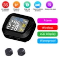 thumbnail image 2 of Waterproof Motorcycle Real Time Tire Pressure Monitoring System External Sensor Wireless LCD Display Moto TPMS,Black, 2 of 5