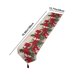 thumbnail image 3 of Puntoco Bandera de mesa con flores navideñas de algodón teñido en hilo navideño, bandera para la cola de la cama, decoración navideña, mantel, 3 of 8