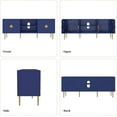 thumbnail image 3 of HLR 63''Modern TV Stand for 65/70/75 inch TV, Entertainment Center with Storage Cabinet, Mid Century Blue TV Stand,Embossed Pattern TV Console, TV Media Console for Living Room, Bedroom, 3 of 14