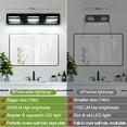 thumbnail image 2 of Modern Black LED Bathroom Vanity Light, 3-Light Bathroom Lighting Fixtures Over Mirror, LED Vanity Lights, Matte Black Bathroom Light Fixtures with Milky White Acrylic Shades, 2 of 17