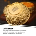 thumbnail image 2 of Brass Fortune Bowl Decorative Brass Fortune Basin Home Tabletop Adornment Brass Bowl Decor, 2 of 9