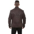 thumbnail image 2 of Scully Mens Chocolate Leather Quilted Jacket L, 2 of 2