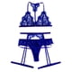 thumbnail image 4 of Gibobby Ropa interior mujer Conjunto De Lencería Erótica Cuello V Lencería erótica Sexy para Mujer, Vestido de Piel Sexy y Casual, Mujer Sexy(Azul, XXG), 4 of 5
