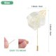 thumbnail image 3 of Uxcell 1-Pack Insignias de Flor para Hombres, Pin de Rosa Hoja Dorada para Novios en Bodas/Bailes/Fiestas [Blanco Crema], 3 of 7