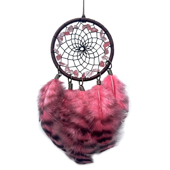 Uutvmp Small Dream Catcher for Car, Handmade Woven Artificial Crystal Dreamcatcher, Car Rearview Mirror Hanging Pendant Bedroom Room Wall Decor Art Ornament Craft