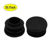 30pcs 22mm Diameter Tube Insert Chair Leg Cap Round Black Plastic Tubing Plug