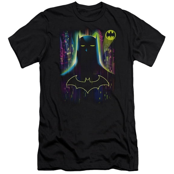 Batman Knight Lights-Hbo S/S Adult 30/1 T-Shirt Black