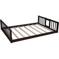thumbnail image 2 of Churanty Full over Full over Full Triple Bunk Bed for Kids with Slide, Espresso, 2 of 10
