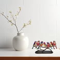 thumbnail image 4 of Stained Birds on Branch Desktop Ornament, Flat Double-Sided Acrylic Art with 7 Colorful Birds - Home & Office Bedroom Decor, Bird Figurines Home Decor (Nature-Themed Table Art), 4 of 5