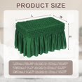 thumbnail image 2 of Bubble Lattice Ottoman Cover with Skirt Fit Length 60-100cm/24"-39" Dark Green, 2 of 6