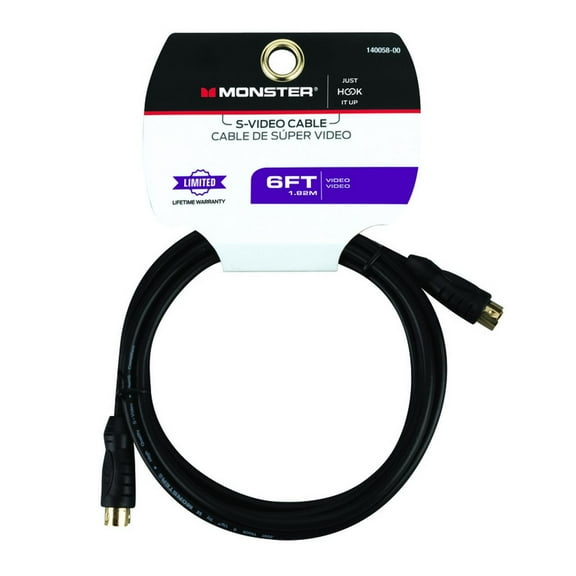 Monster 140058 Just Hook It up S-Video Cable, 6-Feet