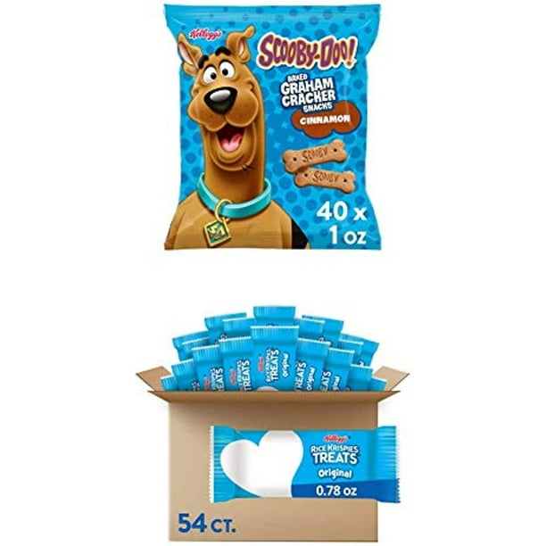 Kelloggs Kids Snack Pack, ScoobyDoo Cinnamon Graham Crackers (40 Bags
